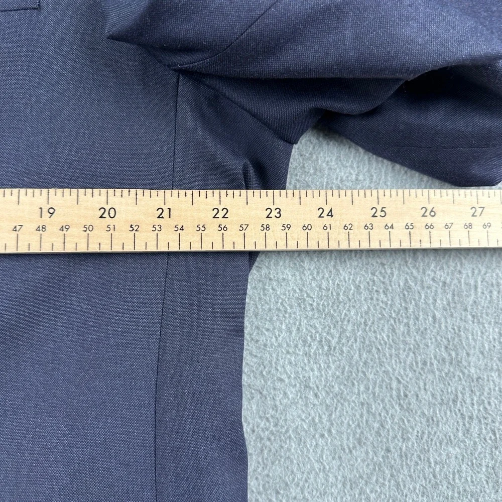 Van Heusen Blazer Mens 46L Blue Cool Flex Slim Fit Thermal Comfort Lining Jacket